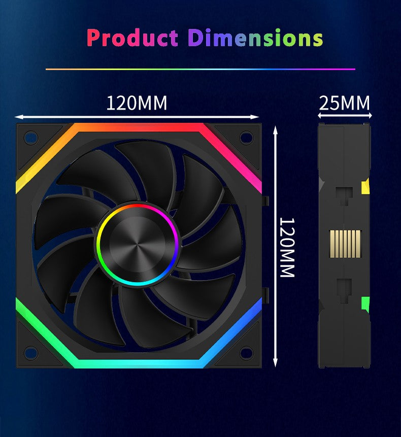 ICE Whale WX-3 Wireless Splicing Fan ARGB Air-Cooled Cooling Accessories 1600RPM 12CM Chassis Fan
