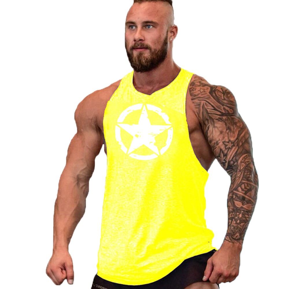 New fashion pure cotton sleeveless shirt vest men's fitness shirt men's undershi