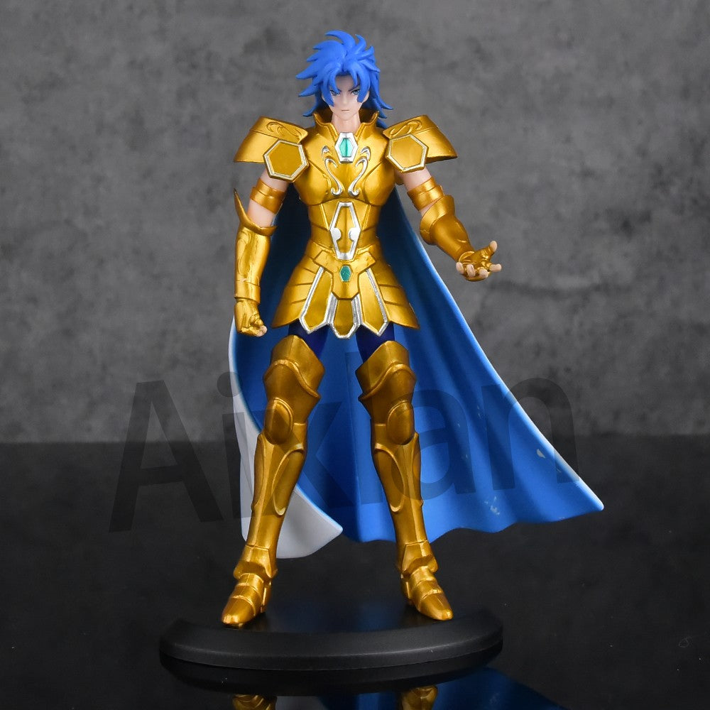 Aixlan 8 Peças Boneco Saint Seiya Kanon Hyoga 18CM Cavaleiro de Ouro PVC Figura de Ação Brinquedo Anime Presente de Aniversário Estatueta Colecionável