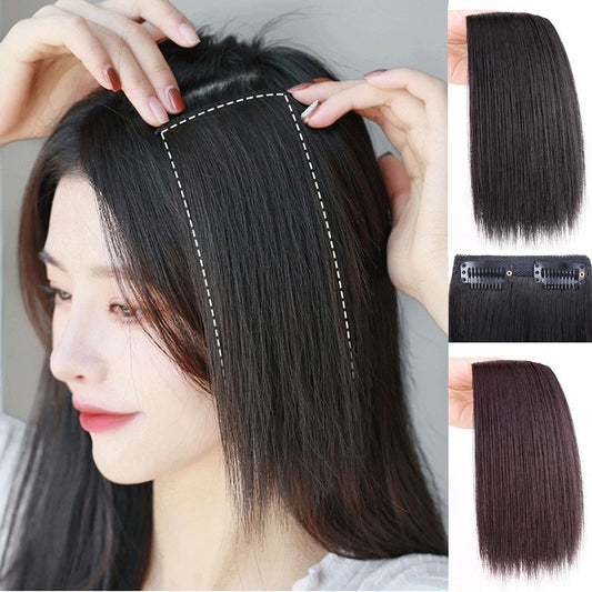H&STAR 30cm Synthetic Short Straight Pad Invisible Hair Extension Lining of Hair Top Side Cover Hairpiece for Women