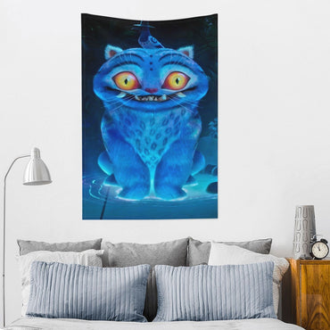 Cute Kpop Demon Hunter Tiger Tapestry, Home Decor, Vivid Cartoon Tiger Wall Art Tapestries Backgrounds For Living Room, Dorm