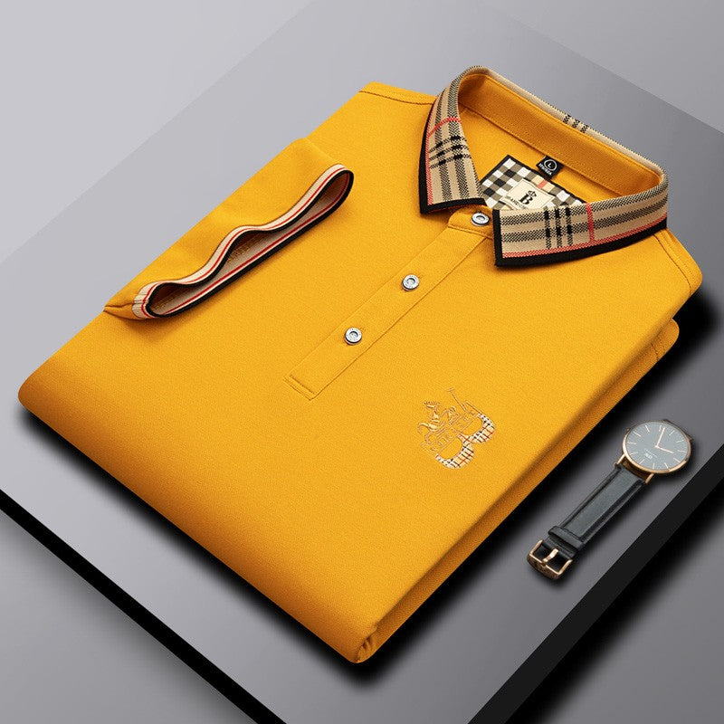 2025 new luxury men's short sleeved summer high-quality designer boutique brand embroidered polo shirt business casual T-shirt