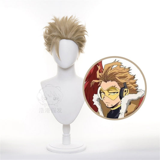 Cosplay Hawks Wig Costume Boku no Hero Academia Short Black Synthetic Hair Halloween Party Wigs