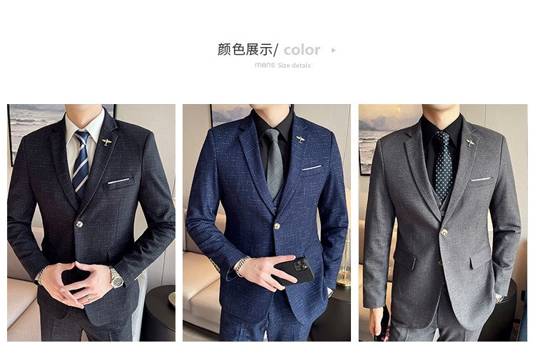 High-quality wedding suit for men, fashionable business, professional groom and best man, handsome two-piece set