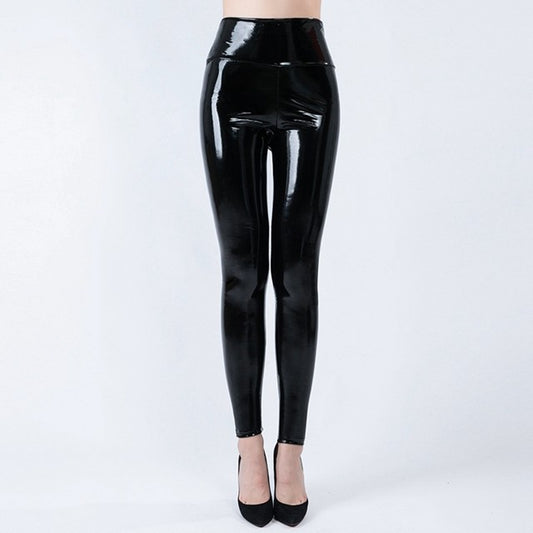 High Waist PVC Faux Leather Pencil Pants Women PU 3XL Elasticity Leggings Trousers Sexy Ladies Slim Bodycon NEW