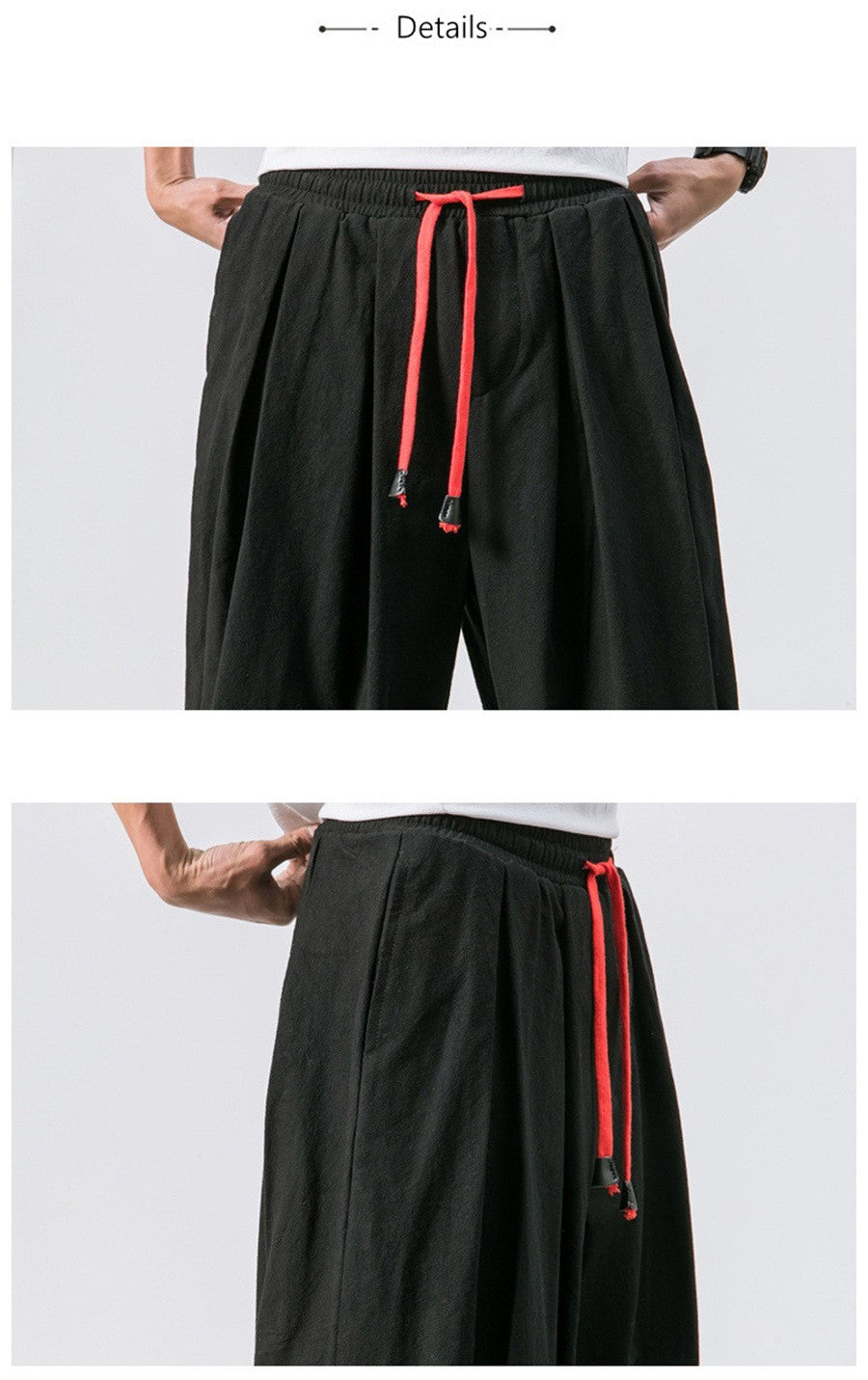 FGKKS Spring Men Loose Harem Pants Chinese Linen Overweight Sweatpants High Quality Casual Brand Oversize Trousers Male