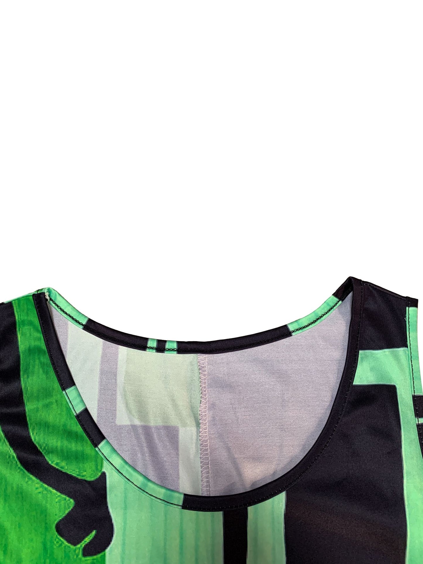 Spring&Summer Women's Geometric Pattern Sleeveless Dress For Summer Vacation,dre