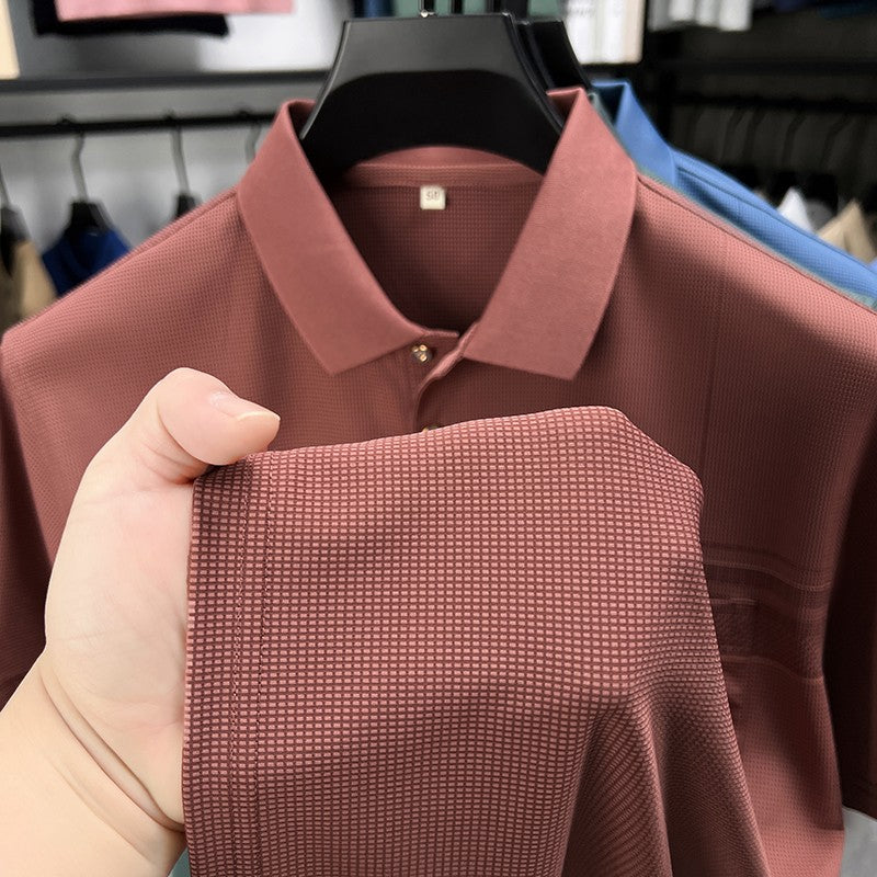 Retro men's short sleeved polo shirt summer fashion pocket stripe high-end custom design comfortable cotton top casual T-shirt