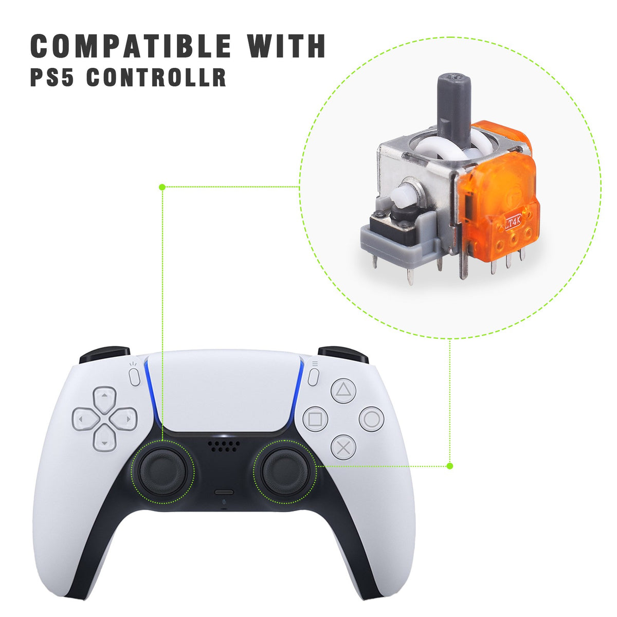2/10Pcs Replacement TMR Effect Joystick 3D Analog Stick for DualSense PS5 PS4 Controller for Xbox Series X/S Repair Parts