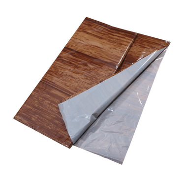 3pcs Brown Wood Grain Tablecloths Rustic Rectangle Plastic Table Covers Farmhouse Table Cloth Decor for Birthday Wedding Party