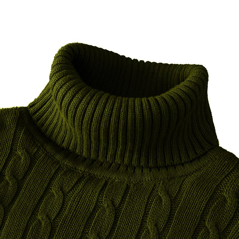 Winter Turtleneck Sweater New Men's Casual Rollneck Knitted Swatshirts Warm Men Jumper Wool Autum Sweaters