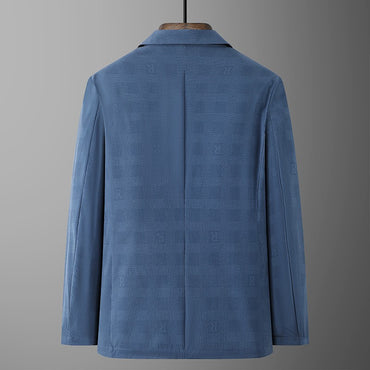 Large Size Thin Ice Silk Suit High Elastic Lightweight Breathable Casual Sun-Protective Smooth Light Luxury Jacket