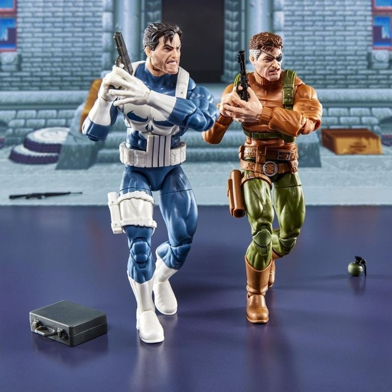 Original Marvel Legend Ml 1/12 Capcom Arcade Punisher Nick Fury Boneco Articulado Enfeite de Mesa Brinquedo Colecionável Presente de Natal