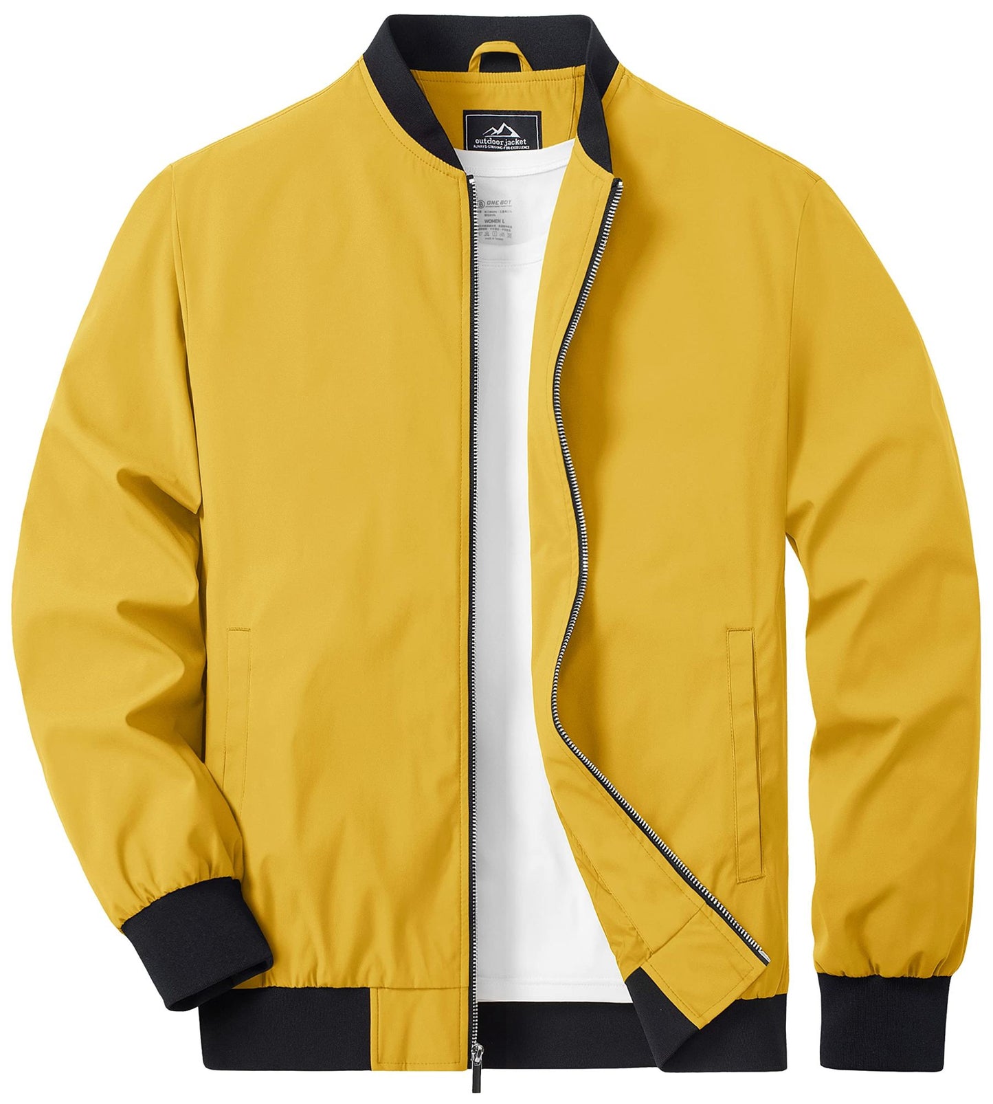 TACVASEN Lightweight Spring Windbreaker Mens Bomber Jackets Outdoor Basketball Jakcets Sportswear Coats With Pocket Casual Tops