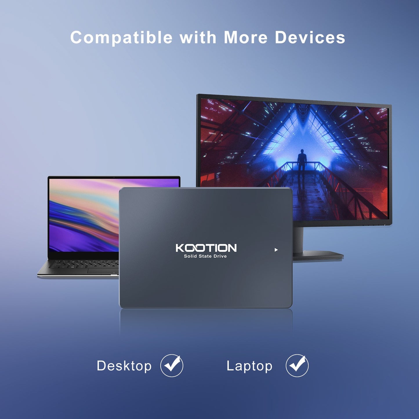 Unidade de Estado Sólido KOOTION SATA3 2.5 Polegadas 2TB 1TB 512GB 480GB 256GB 240GB 128GB 120GB SSD Discos Rígidos Internos Para Desktop Laptop