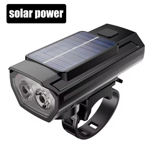 BUCKLOS Bike Light Solar Power Bicycle Front Light Highlight LED with Colorful Side Lamp Cycling Lights Bicycle Accessories