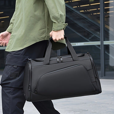 Large capacity multifunctional luggage bag with multiple compartments and shoe pockets, casual sports and fitness bag