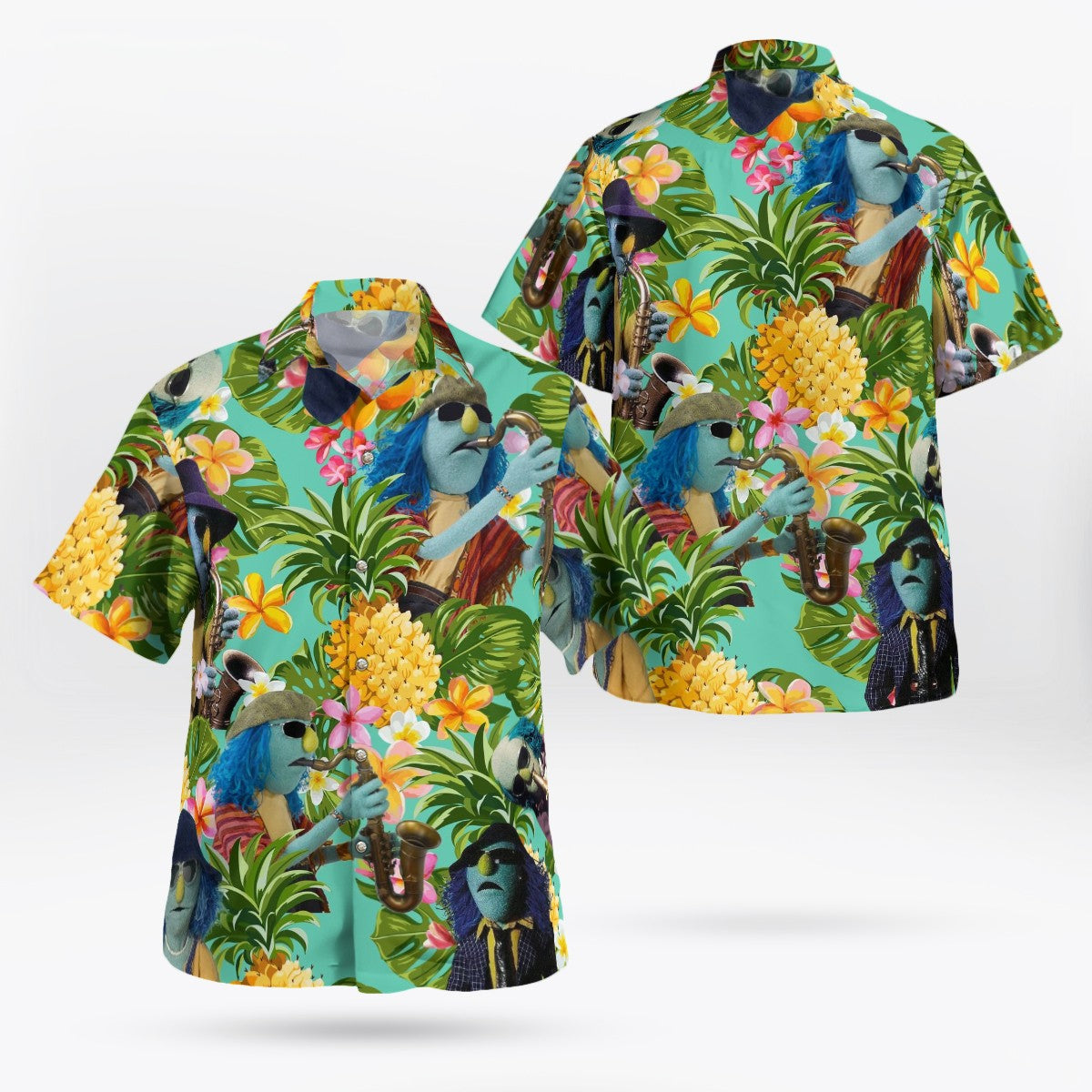 Harajuku Anime 3D Elmo Shirt Hawaiian Shirt Men's Summer Short sleeved Shirt Men's Shirt 2024 Plus Size 3xlshirt Chemistry Homme