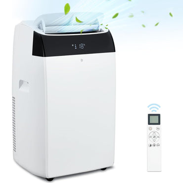 Ar-condicionado portátil 14000 BTU, unidade de AC de chão 3 em 1 com ventilador, desumidificador, controle remoto, modo de hibernação