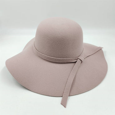 French Vintage Women's Big Brim Colorful Felt Hat Unisex Fedora Fashion Dome Bucket Hat Church Wedding Hat Wholesale