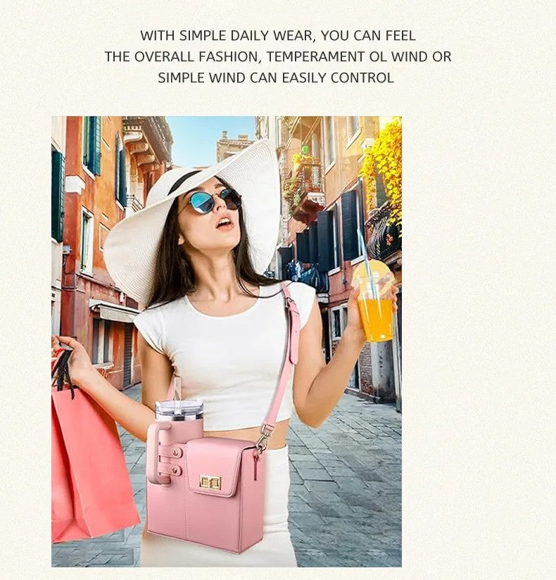 Water Bottle Bag Outdoor Portable Crossbody Multifunctional Universal Protection Pouch Single Shoulder Solid Color Storage