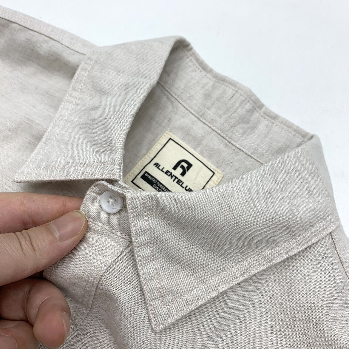 Sold Color Mens Cotton Linen Shirts Harajuku Casual Simple Comfortable Long Sleeve Loose Buttons Blouses Shirt With Chest Pocket
