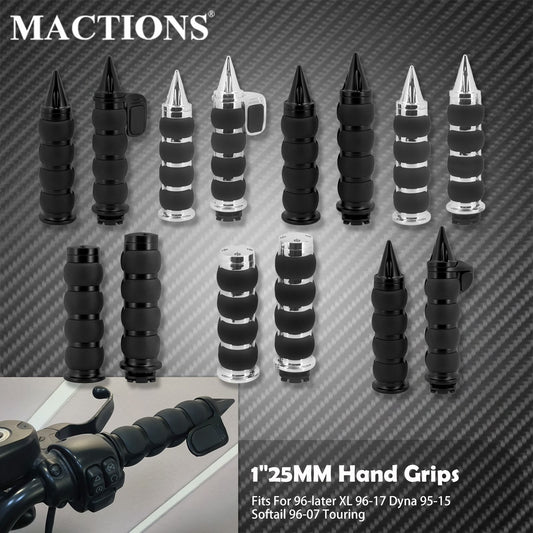 1" Motorcycle Hand Grips 25mm Handlebar Handle Bar For Harley Touring FLHR Softail Fat Boy Sportster XL 883 1200 Dyna For Honda