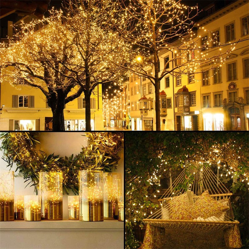 7m/12m/22m/32m LED Solar Light Outdoor Garden Fairy String Light Led Twinkle Waterproof Lamp for Christmas Patio Tree Party