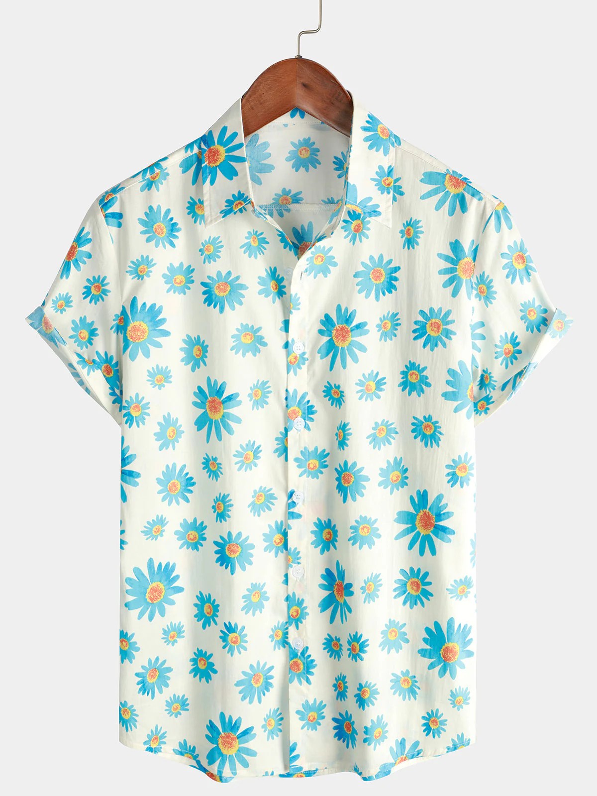 Mens Striped Casual Holiday Short Sleeve Orange Summer Button Down Shirt Hawaiian Shirt Summer Spring Lapel Button Down