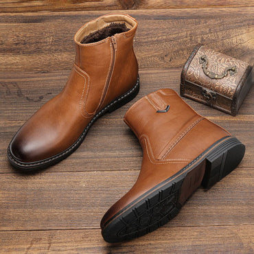 Men Winter Boots Vintage Ankle Warm Men's Winter Shoes #5278