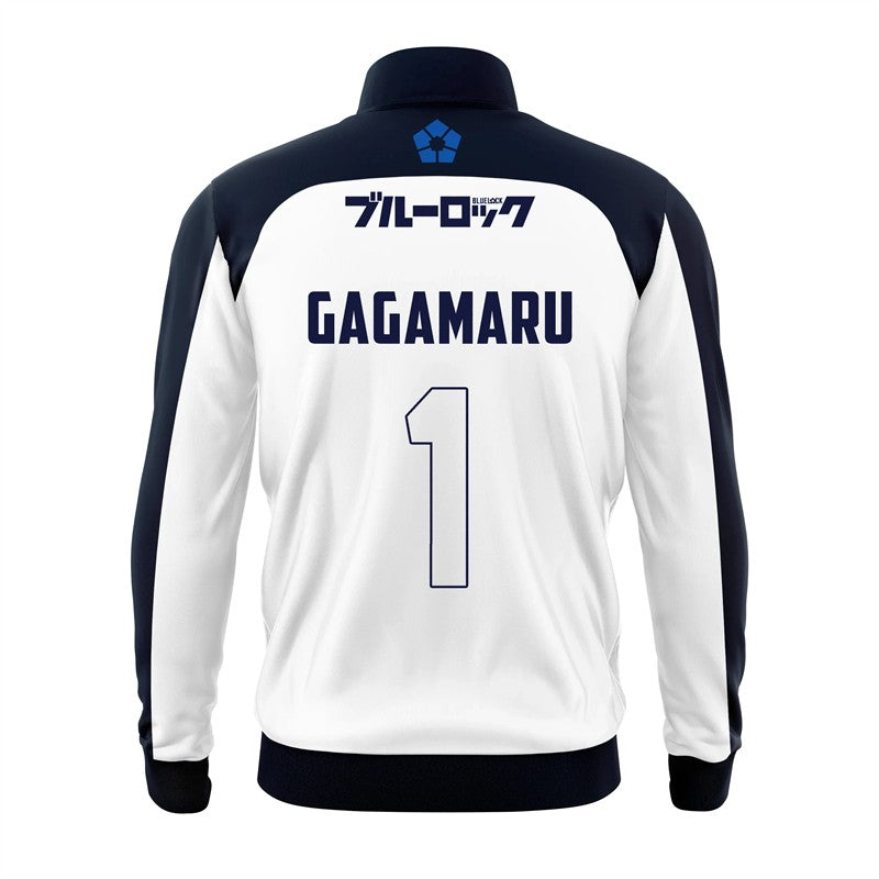 2025 Spring New Men's Blue Lock Anime Soccer Jersey Jackets Fashion Trendy Lapel Tops kids's Casual Short Sleeved Bomber Jacket