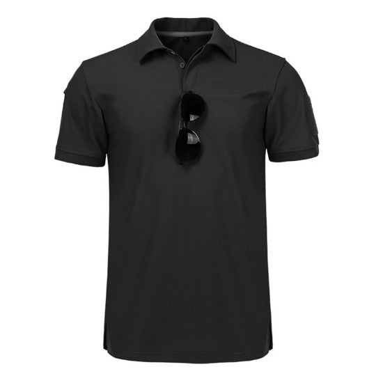 Men's Quick Dry Embroidered Polo Shirts Summer Custom Plus Size Military Clothes Tactical Plain Turn-down Army T-shirts