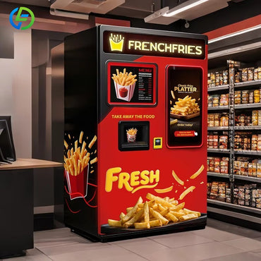 French Fries Vending Machine Automatic Robot Hot Food Fired Chicken and Fry Chip Vending Machine for Sale Factory Price
