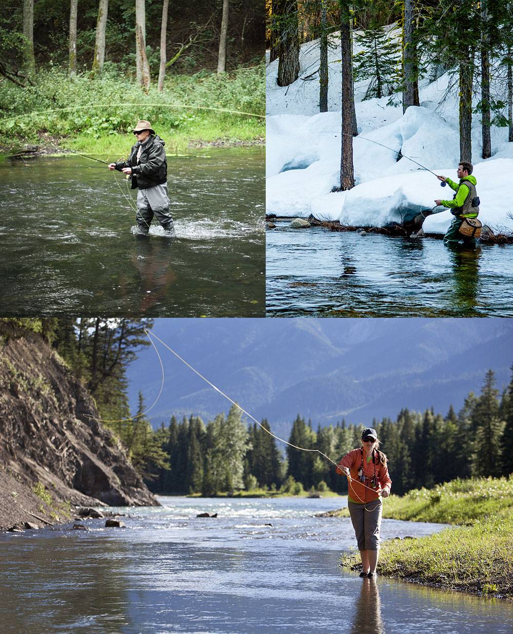 Vara de Pesca de Flycasting Multinó #5-6, 7-Seções/8-Seções Fibra de Carbono para Viagem