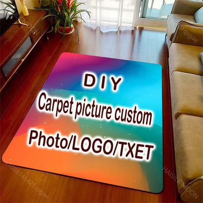 Custom Personalized Picture Carpet Add Your Photo LOGO Text Creative Pattern Washable Non-slip Rugs Are Available Variety Sizes