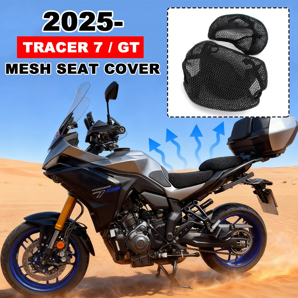 Para Yamaha TRACER 7/7GT Capa de Assento de Moto com Fluxo de Ar 3D Capa de Assento Tracer 7/7GT Almofada de Assento Protetora em Malha Colmeia 3D Nova 2025