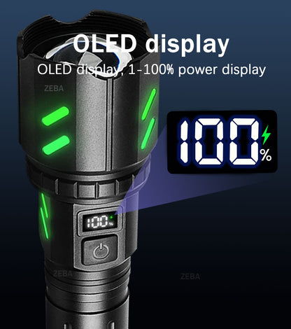 Ultra Powerful Windproof Fire Starting Flashlight Rechargeable High Power Torch Focused Light Source Can Light A Flame Lantern