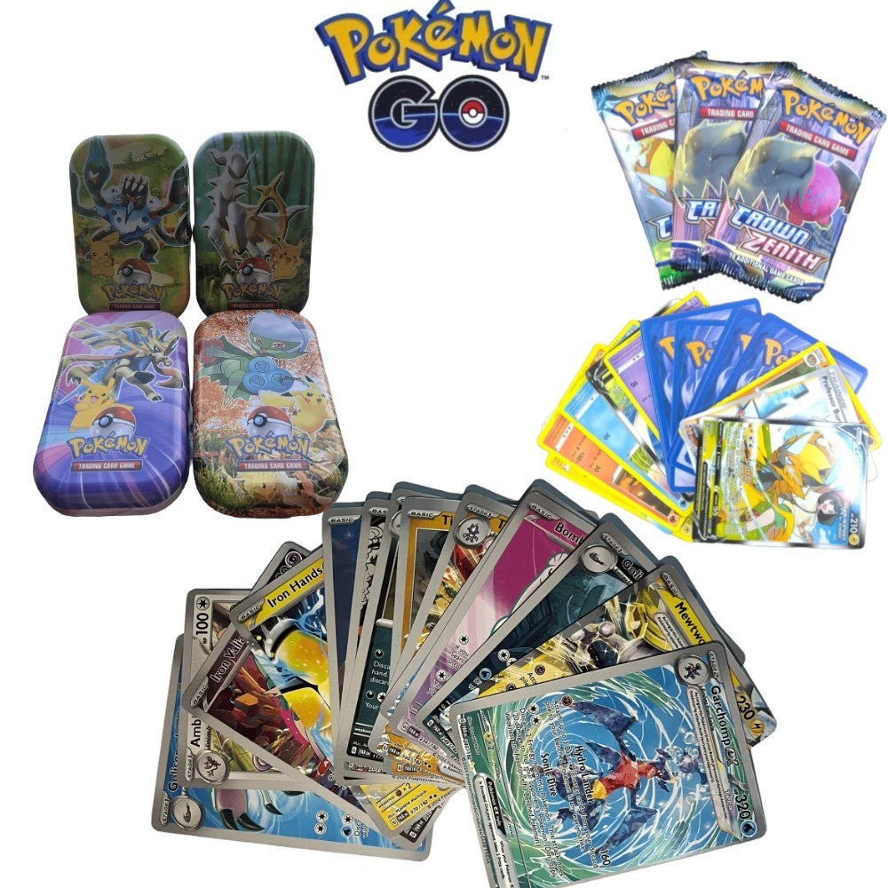Hot 41/42/48/68/118/210 Caixa de Ferro Pok é mon Pikachu Trading Game Card PTCG Mewtwo Sylveen Série de Brinquedos Anime Battle Card