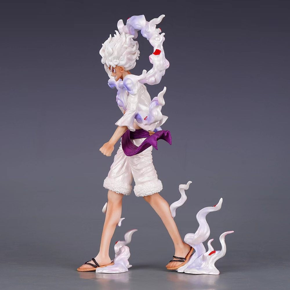 23cm One Piece Anime Zook Nica Monkey Luffy Gear 5 Action Figure PVC Statue Model Toy Gift Desktop Ornament