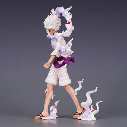 23cm One Piece Anime Zook Nica Monkey Luffy Gear 5 Action Figure PVC Statue Model Toy Gift Desktop Ornament