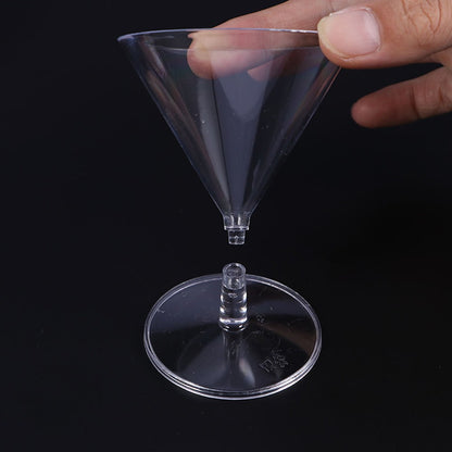 10 Pcs Wine Glass Party Cocktail Glasses Plastic Champagne Whiskey Cup Martini Coupe Abs Cups Bulk