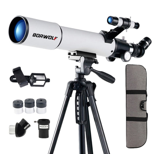 BORWOLF 70500 Telescópio Astronômico Profissional para Espaço Monocular Lente 70MM Poderosa Visão Noturna para Estrelas e Lua