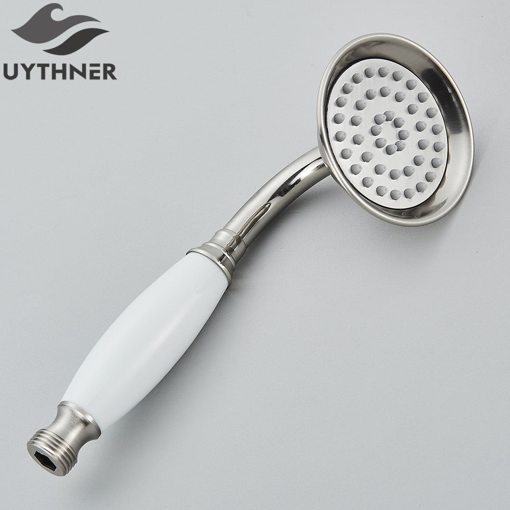 Ducha Chuveiro Banheiro Vintage Cerâmica Latão Montado Parede Torneira Pulverizador Acessório Hardware Chuveirinho