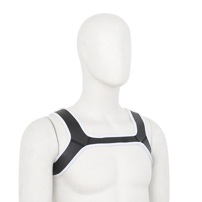 Sexy Men Chest Harness Neoprene Double Shoulder Straps for Carnival Party Caostume Accessories Strap Punk Men Chest Harness Belt