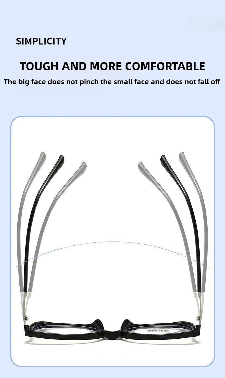 Blue Light Blocking HD Women Reading Glasses Stylish Presbyopic Eyeglasses Plano Eyewear Dazzling Large Frame Set with Diamonds