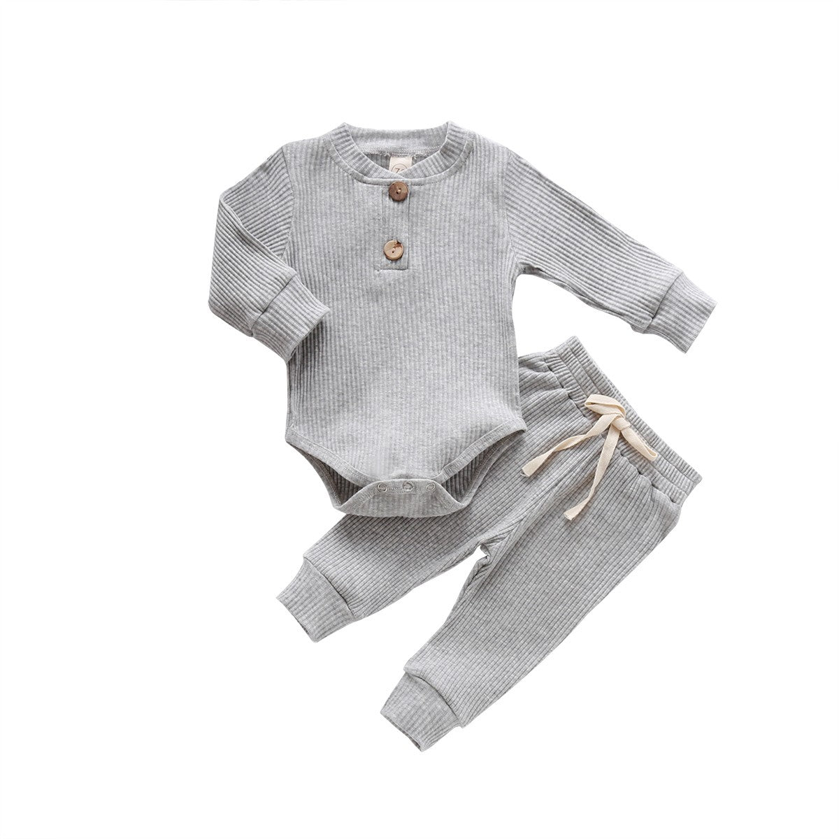 Ma&Baby 0-24M Newborn Infant Knit Baby Boy Girl Clothes Set Long Sleeve Button Romper Pants Outfits Autumn Spring Baby Clothing
