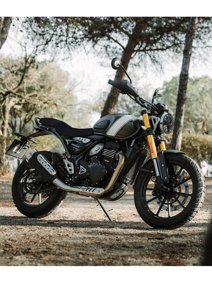 Capa de Assento Isolante com Fluxo de Ar em Tela 3D para Moto Scrambler 400X 2024, Almofada Ventilada, Impermeável e Resistente ao Calor