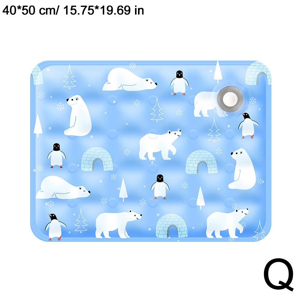 Tapete Gelado para Animais de Estimação Tapete de Gelo de Verão Pó de Cristal de Gelo Seco Injeção de Água Tapete Fresco para Cães e Gatos Suprimentos de Verão para Animais de Estimação