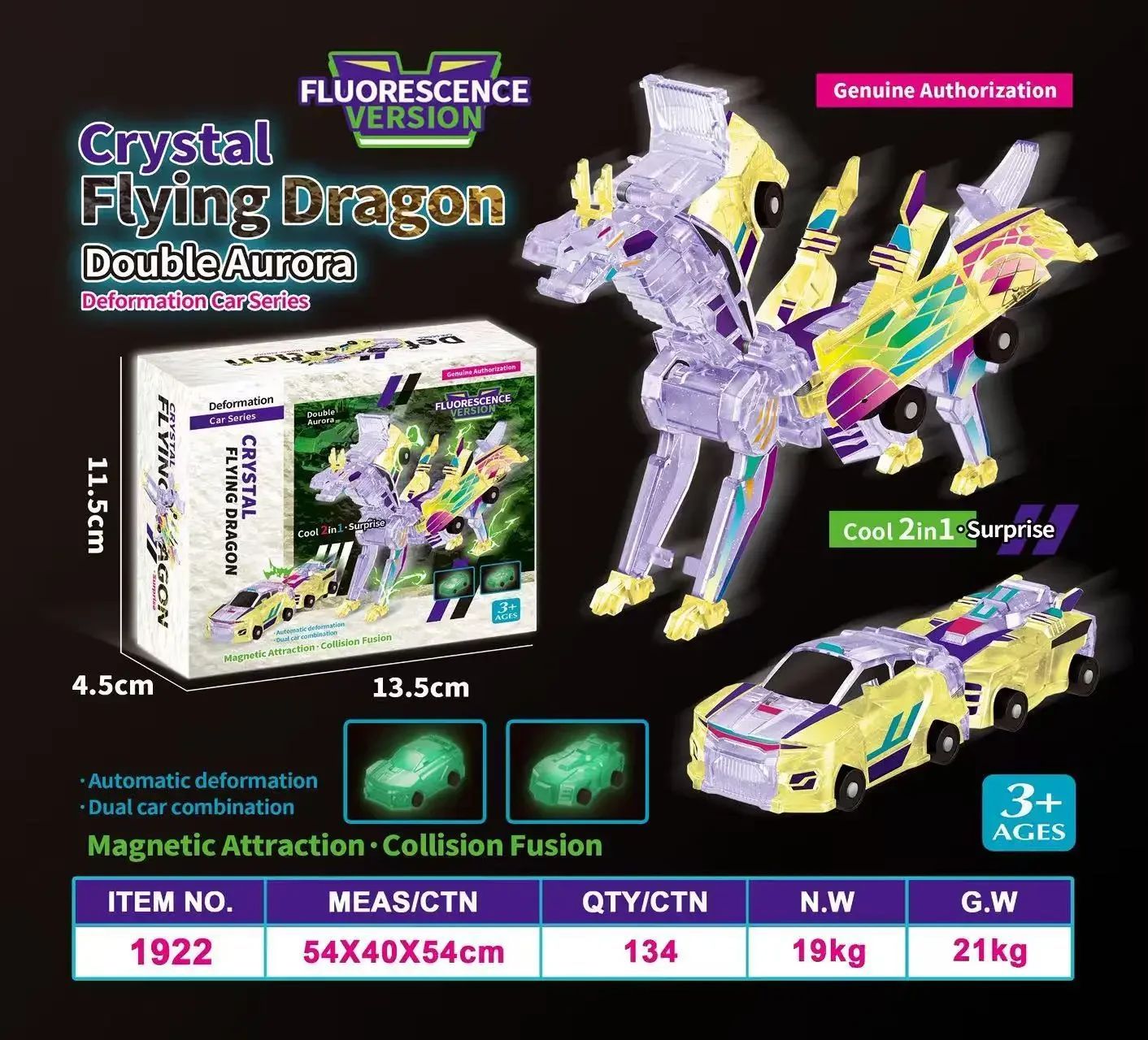 Carro Deus Rápido Brinquedo de Transformação Dinossauro Dragão Voador Combinação Pégaso Unicórnio Colisão Magnética Transformação Brinquedo Divertido