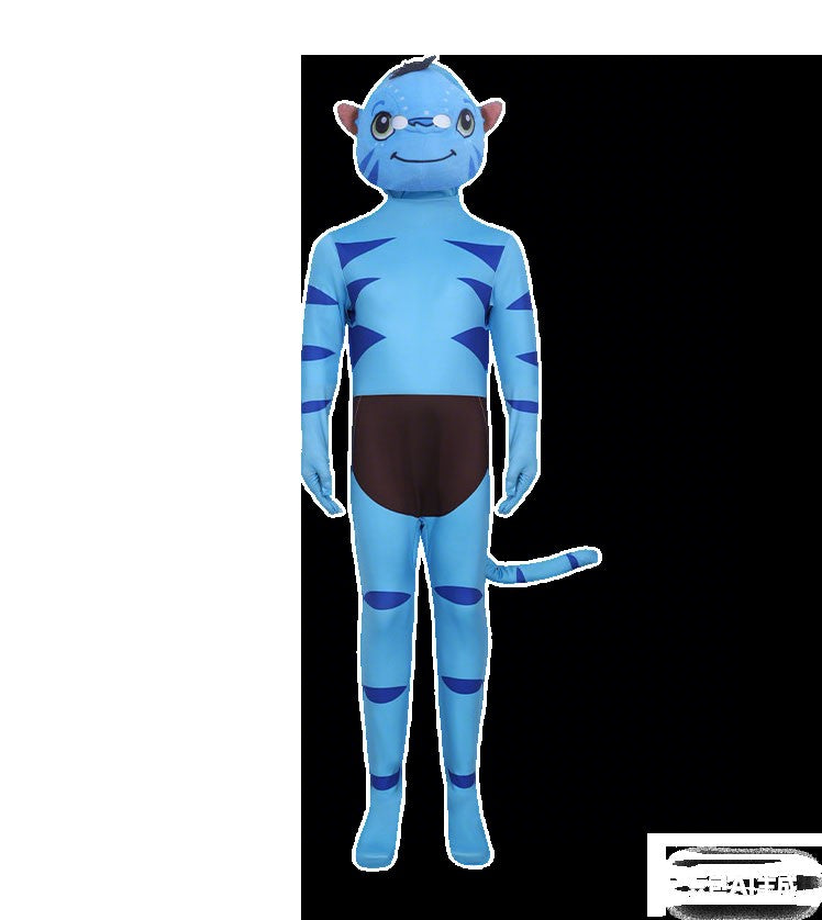 2026 Halloween Cosplay Avatar Costume Fire and Ashes Avatar3 Cosplay Hero One Piece Tight Fitting Clothing Na'vii Jumpsuit